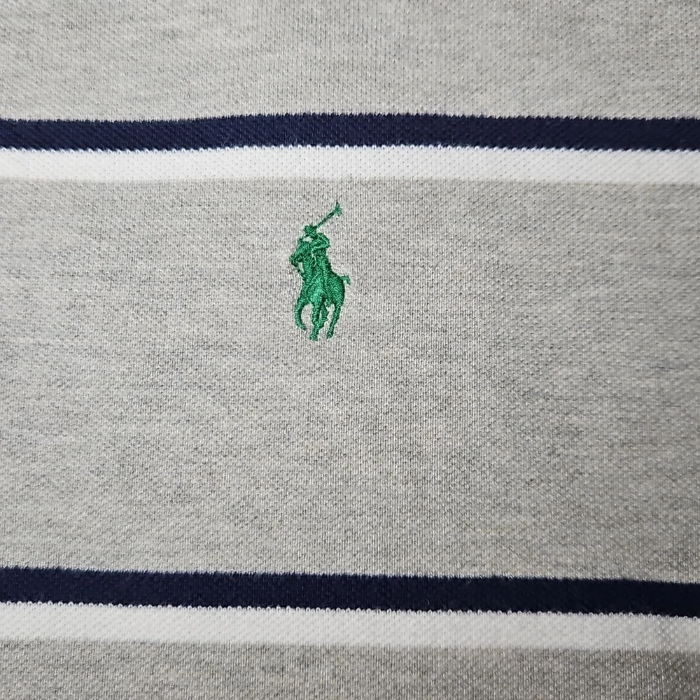 Polo Ralph Lauren 90s Striped Shirt – Gray/Blue – Size XL